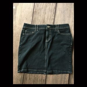 WHBM Black jean skirt